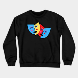 Colorful theatre masks Crewneck Sweatshirt